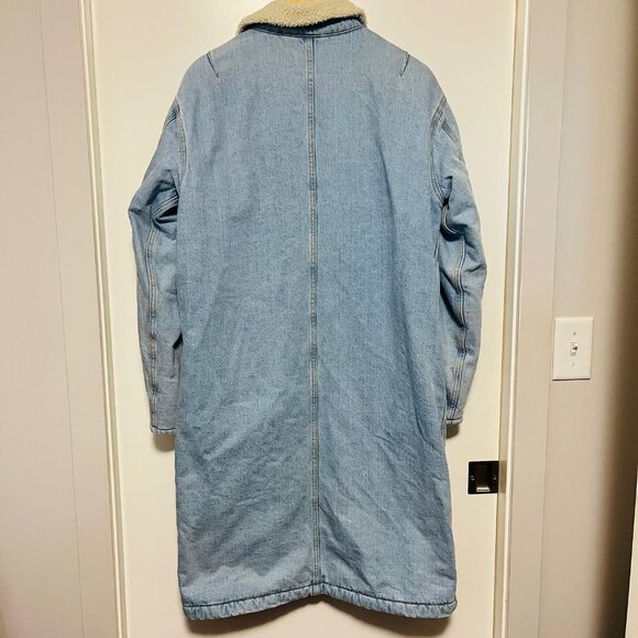Aritzia TNA Murad Sherpa Lined Demin Coat Small - Picture 3 of 16